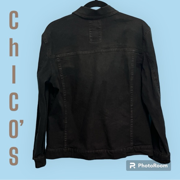 Chico’s Denim and Brown Jean Jacket - Picture 2 of 7